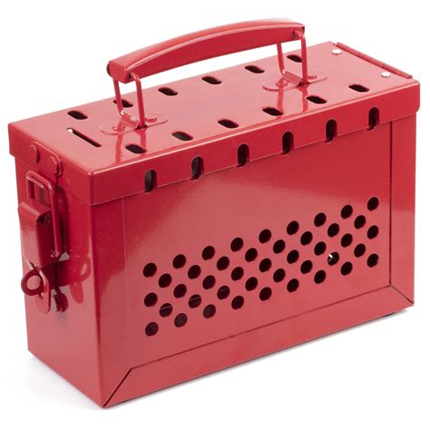 red steel group lockout box|tradesafe lockout tagout group box.